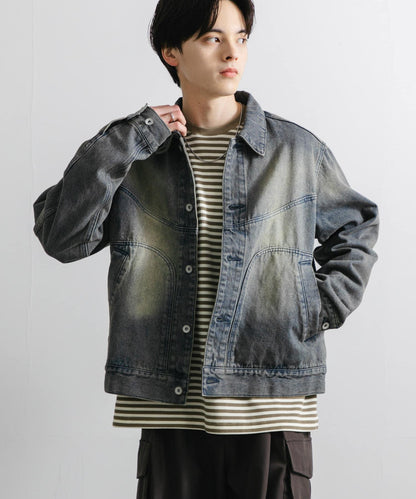 中性款 可搭配套裝 復古風牛仔夾克