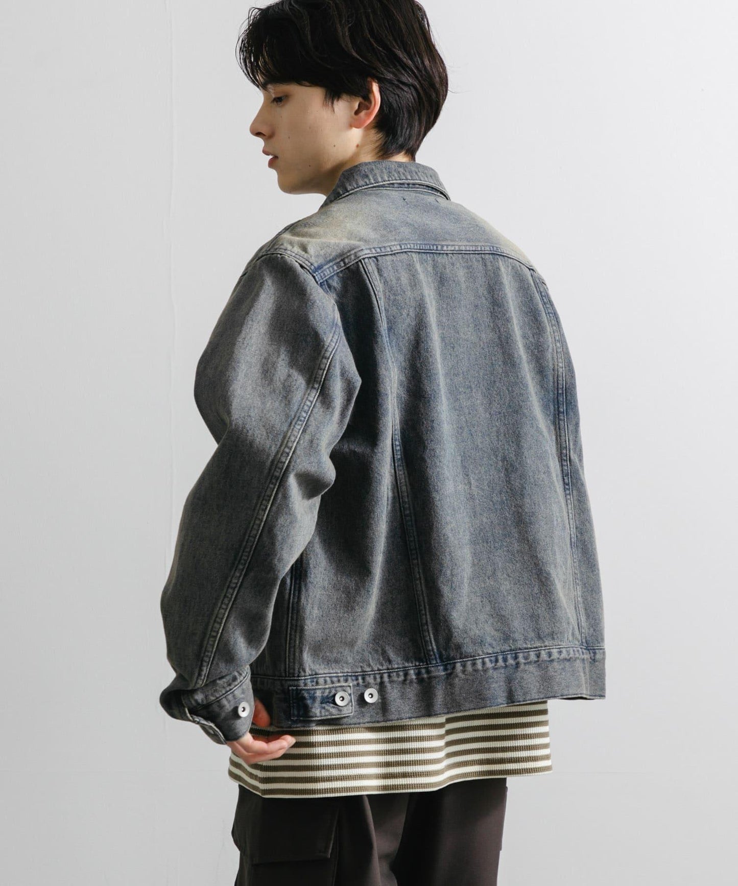 中性款 可搭配套裝 復古風牛仔夾克