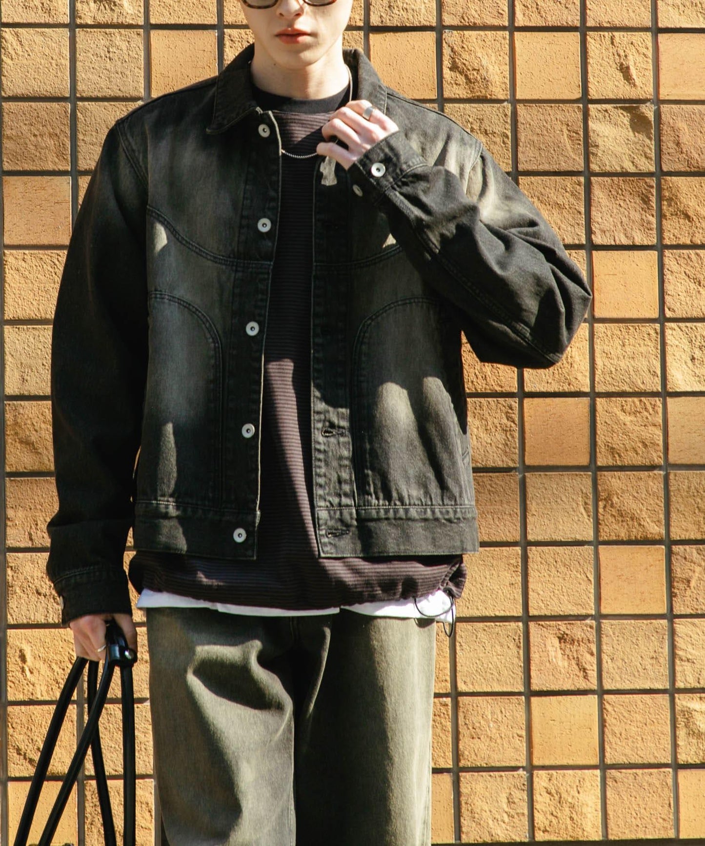 中性款 可搭配套裝 復古風牛仔夾克