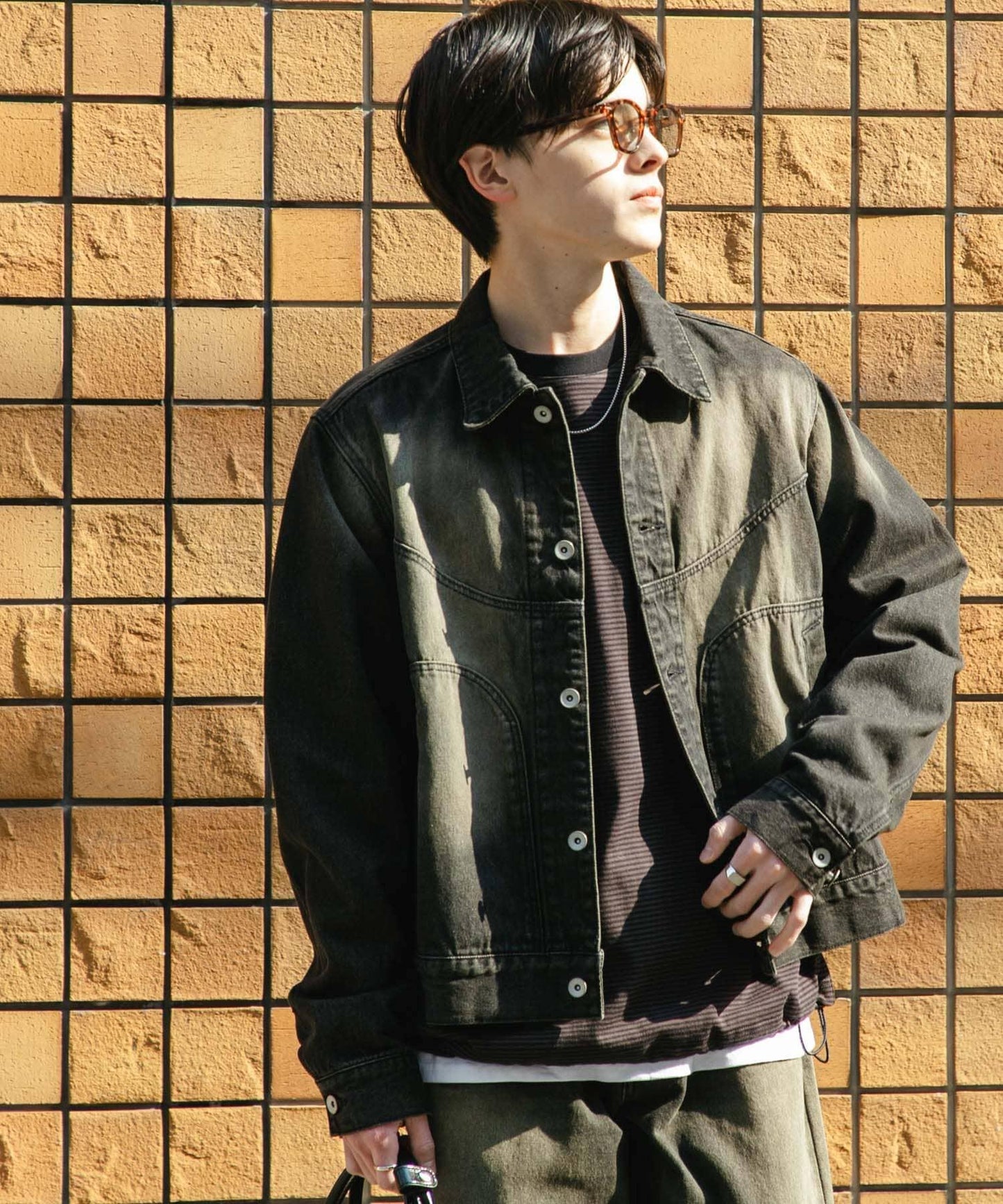 中性款 可搭配套裝 復古風牛仔夾克