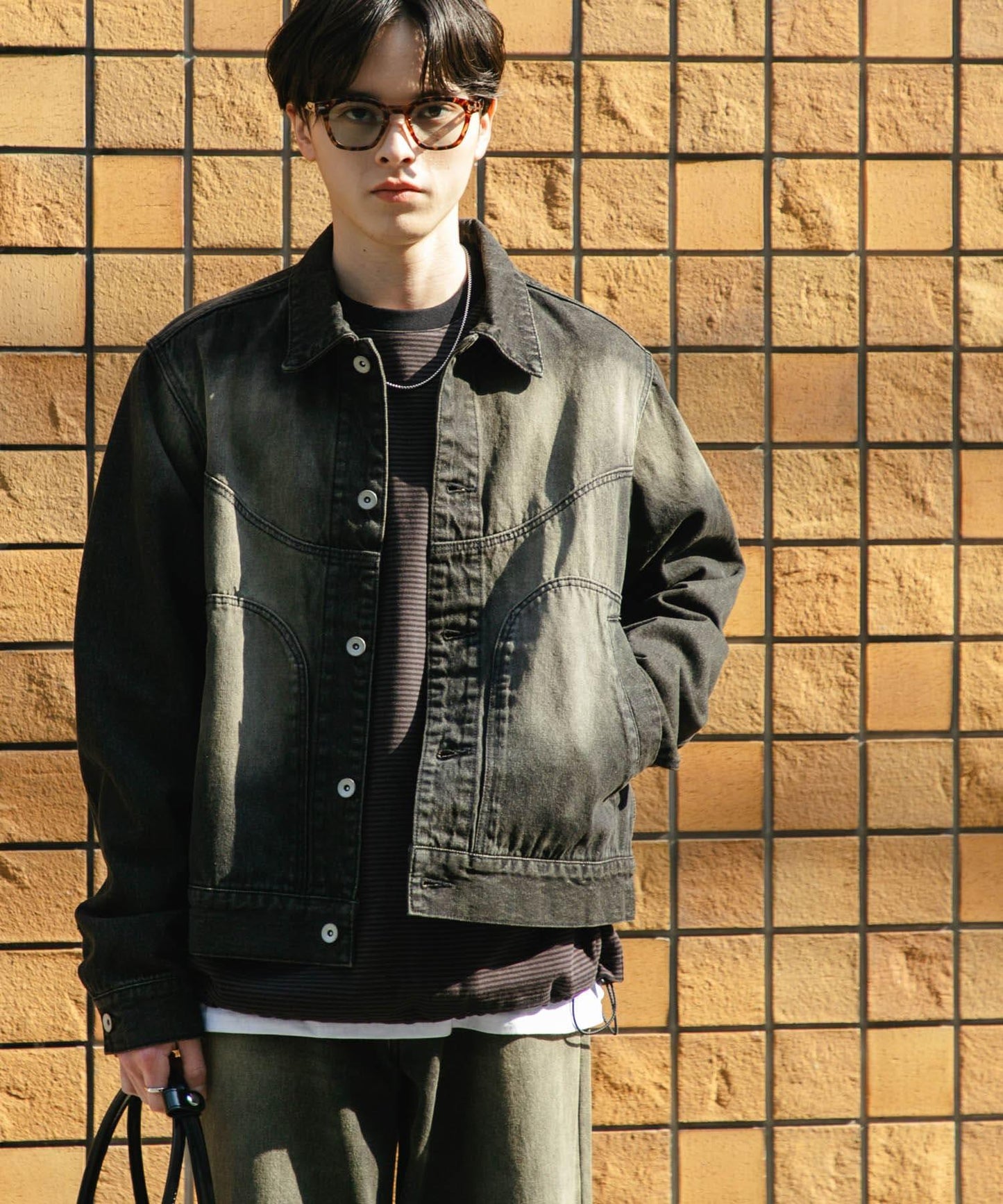 中性款 可搭配套裝 復古風牛仔夾克