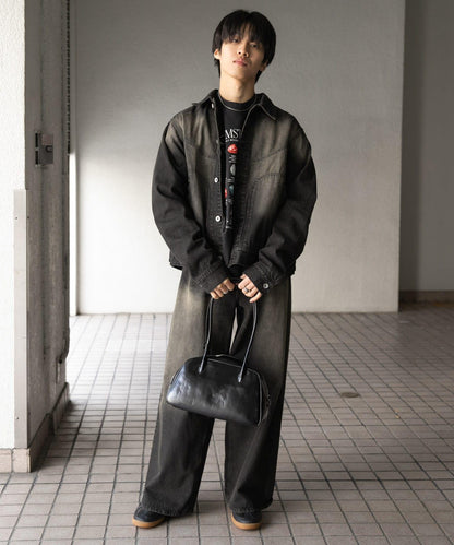 中性款 可搭配套裝 復古風牛仔夾克