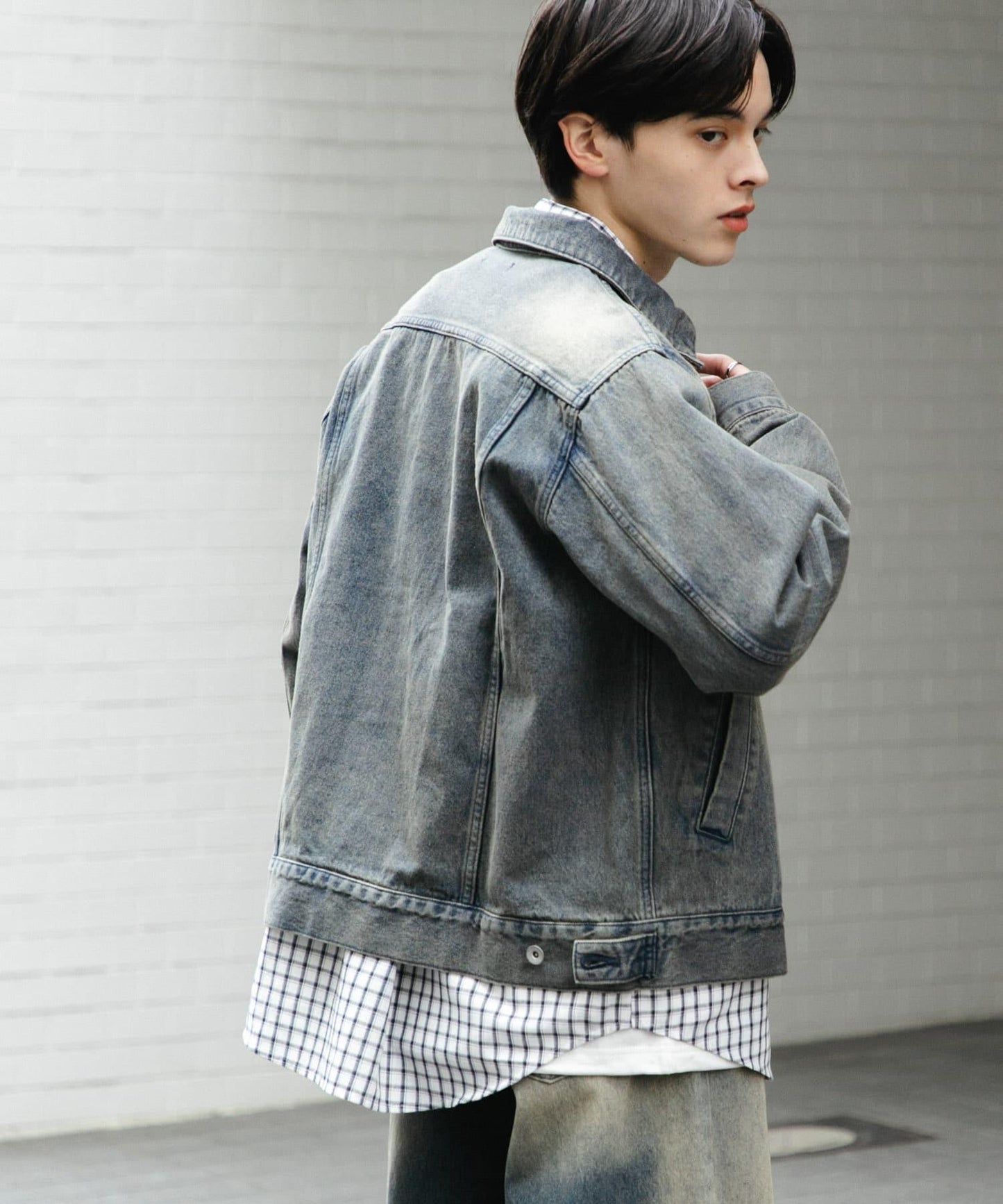 中性款 可搭配套裝 復古風牛仔夾克