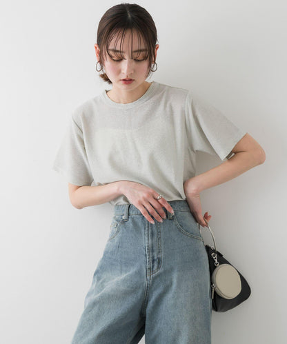 圓領亮絲短袖T恤