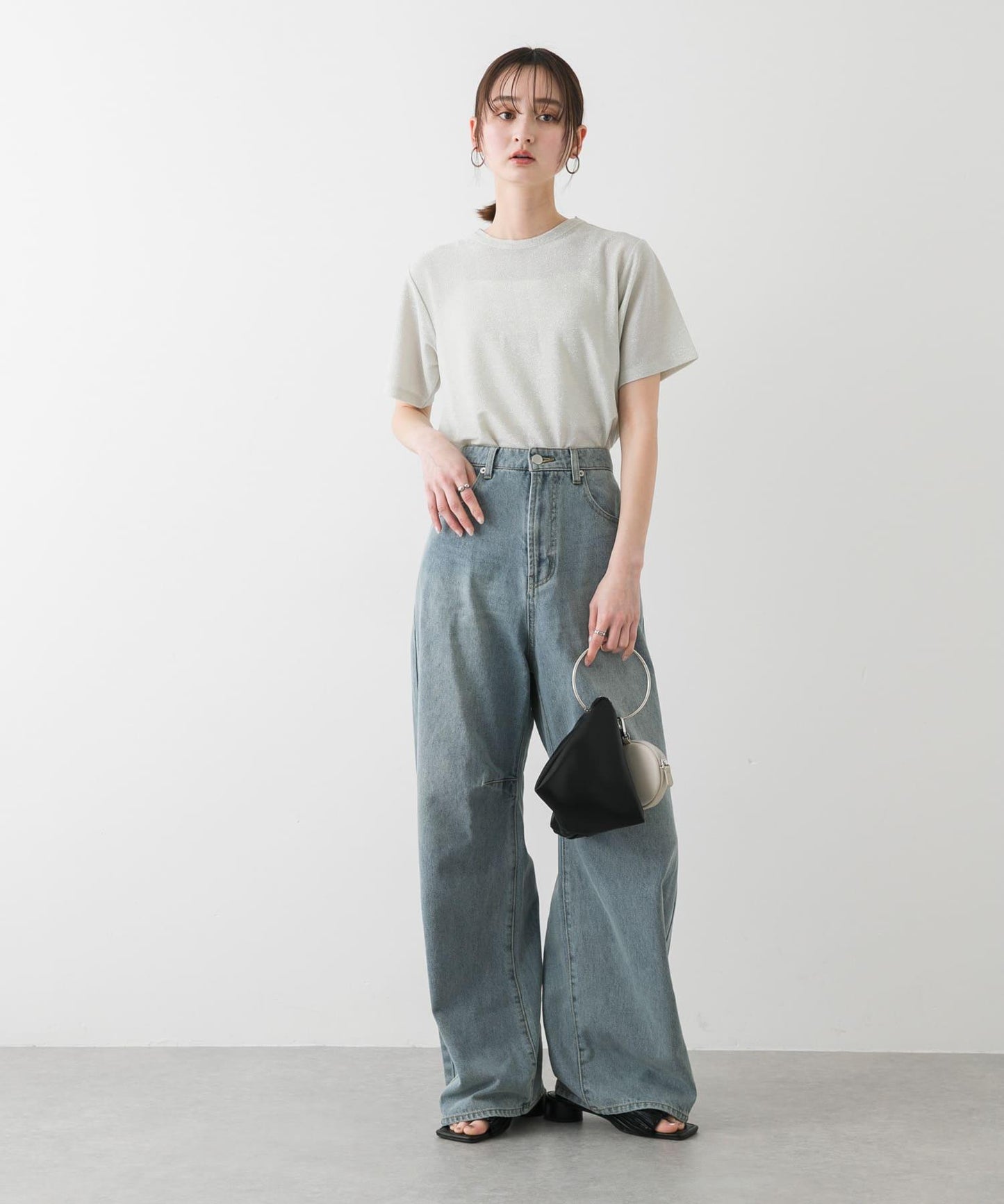 圓領亮絲短袖T恤