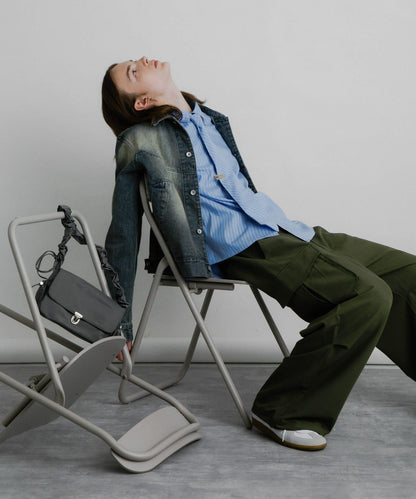 中性款 可搭配套裝 復古風牛仔夾克