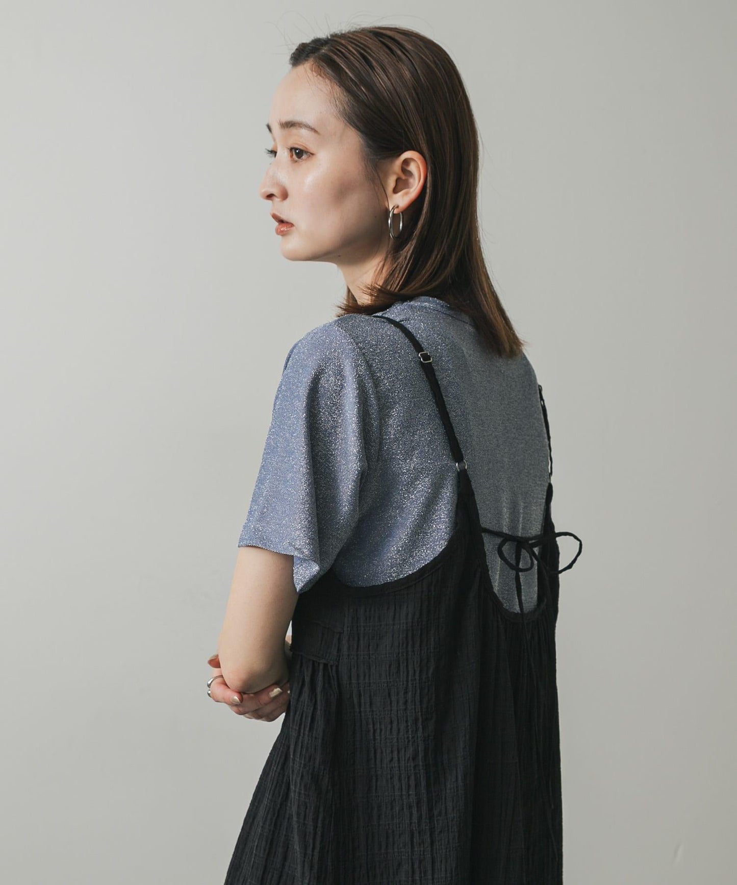 圓領亮絲短袖T恤