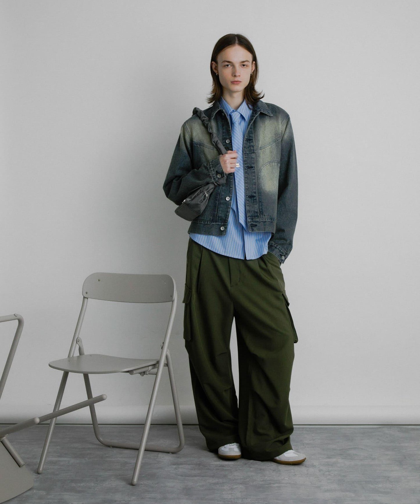 中性款 可搭配套裝 復古風牛仔夾克