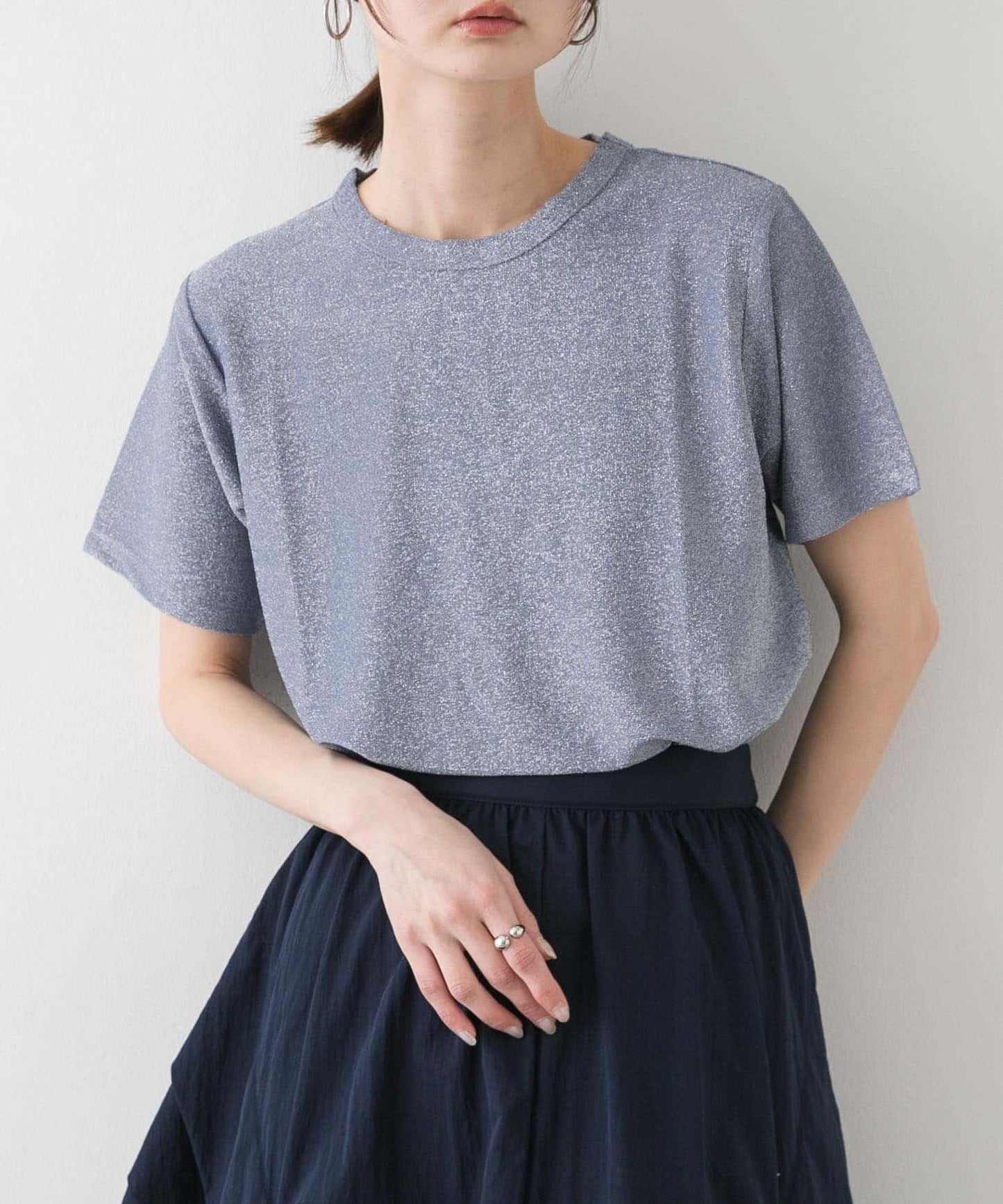 圓領亮絲短袖T恤