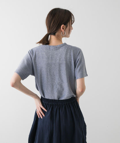 圓領亮絲短袖T恤