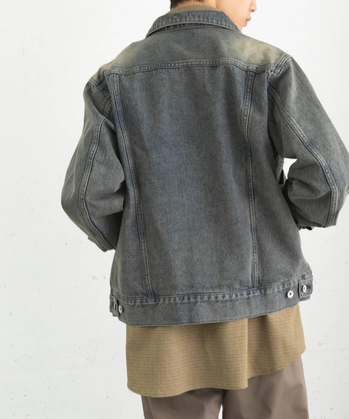 中性款 可搭配套裝 復古風牛仔夾克
