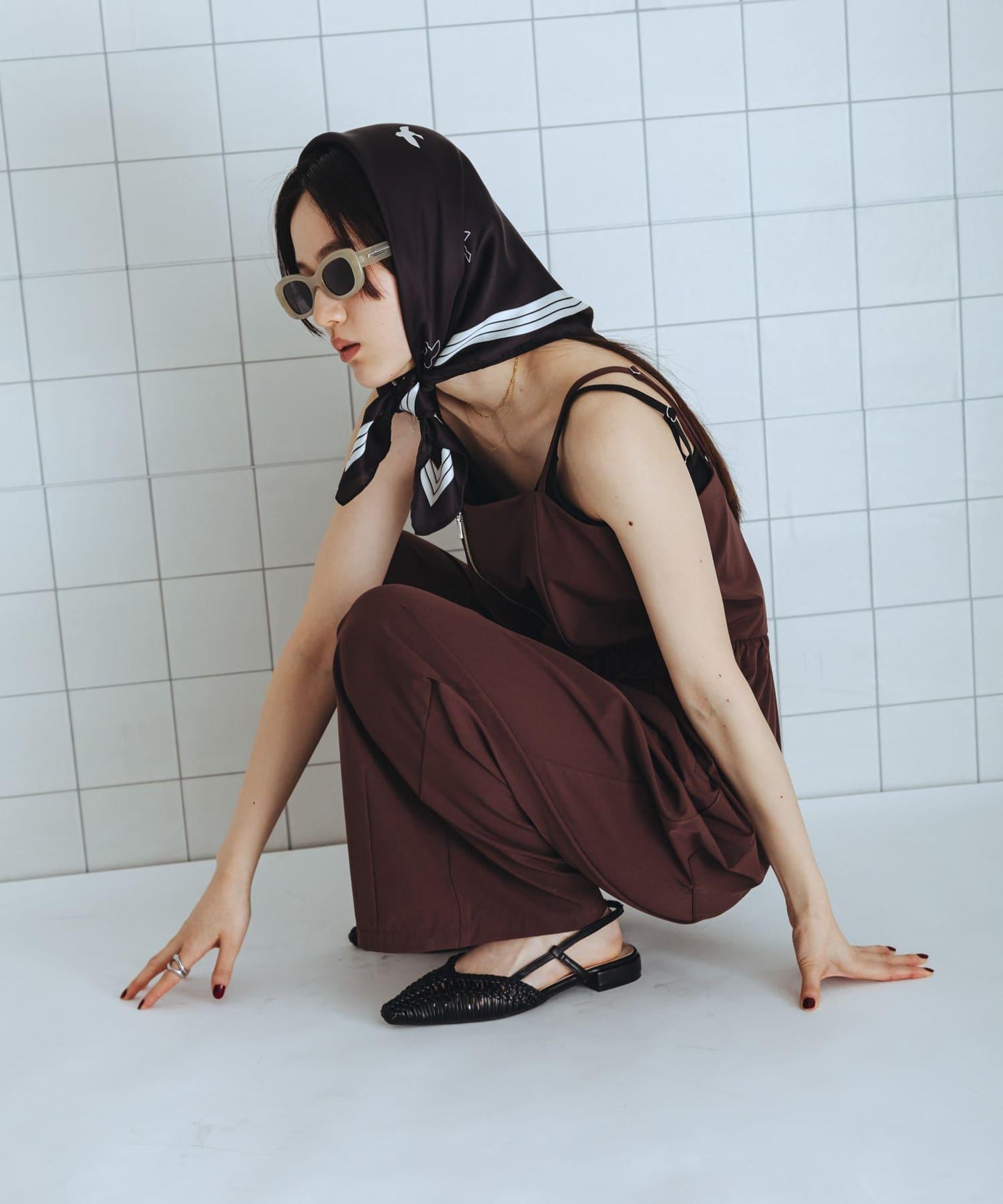 防潑水防紫外線收腰連體褲