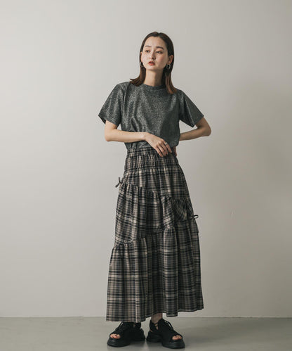 圓領亮絲短袖T恤