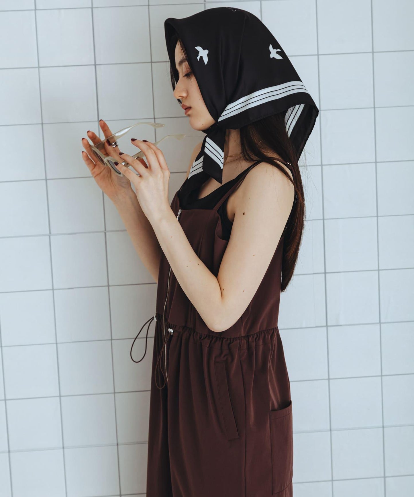 防潑水防紫外線收腰連體褲