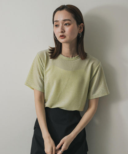 圓領亮絲短袖T恤
