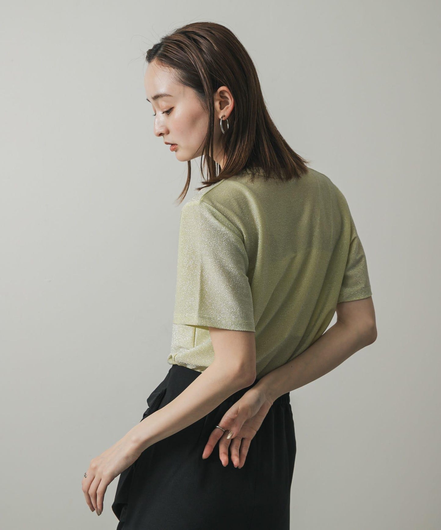 圓領亮絲短袖T恤