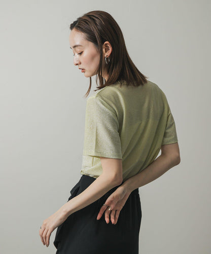 圓領亮絲短袖T恤