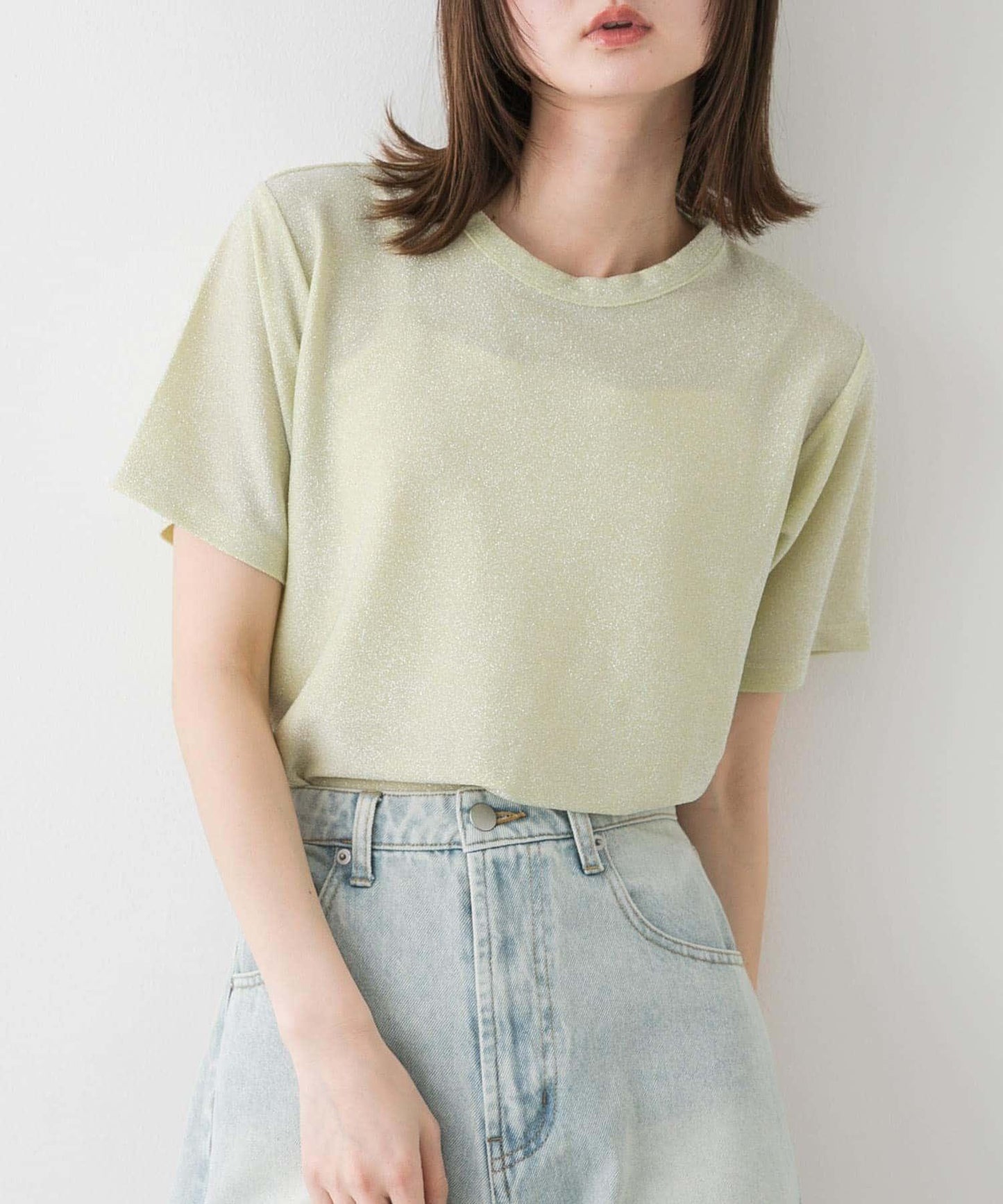 圓領亮絲短袖T恤
