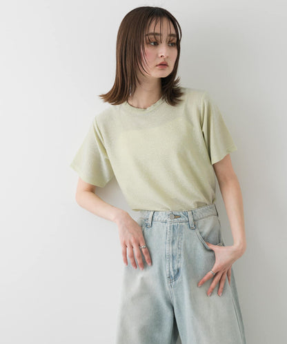 圓領亮絲短袖T恤