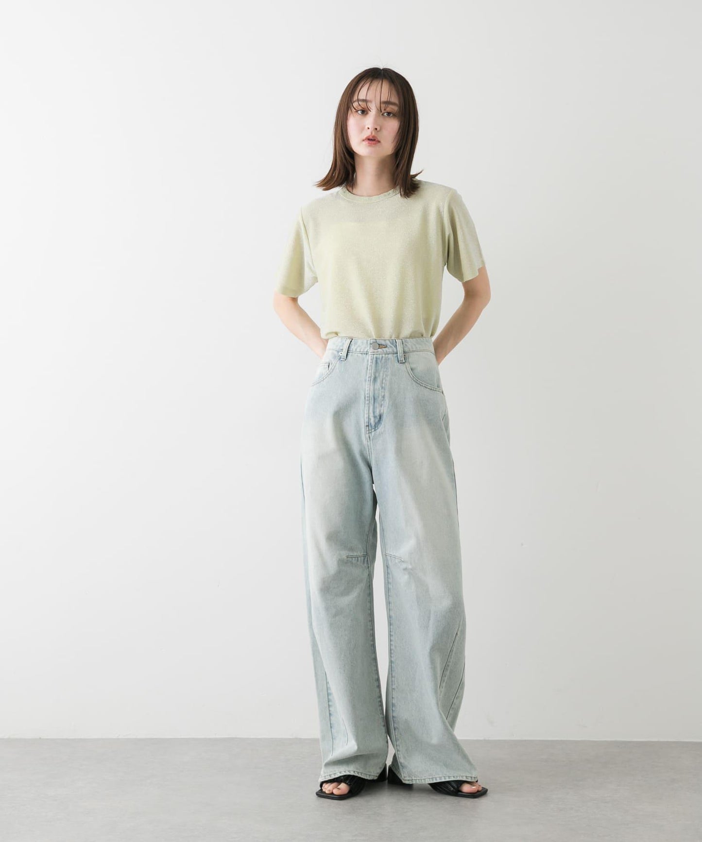 圓領亮絲短袖T恤