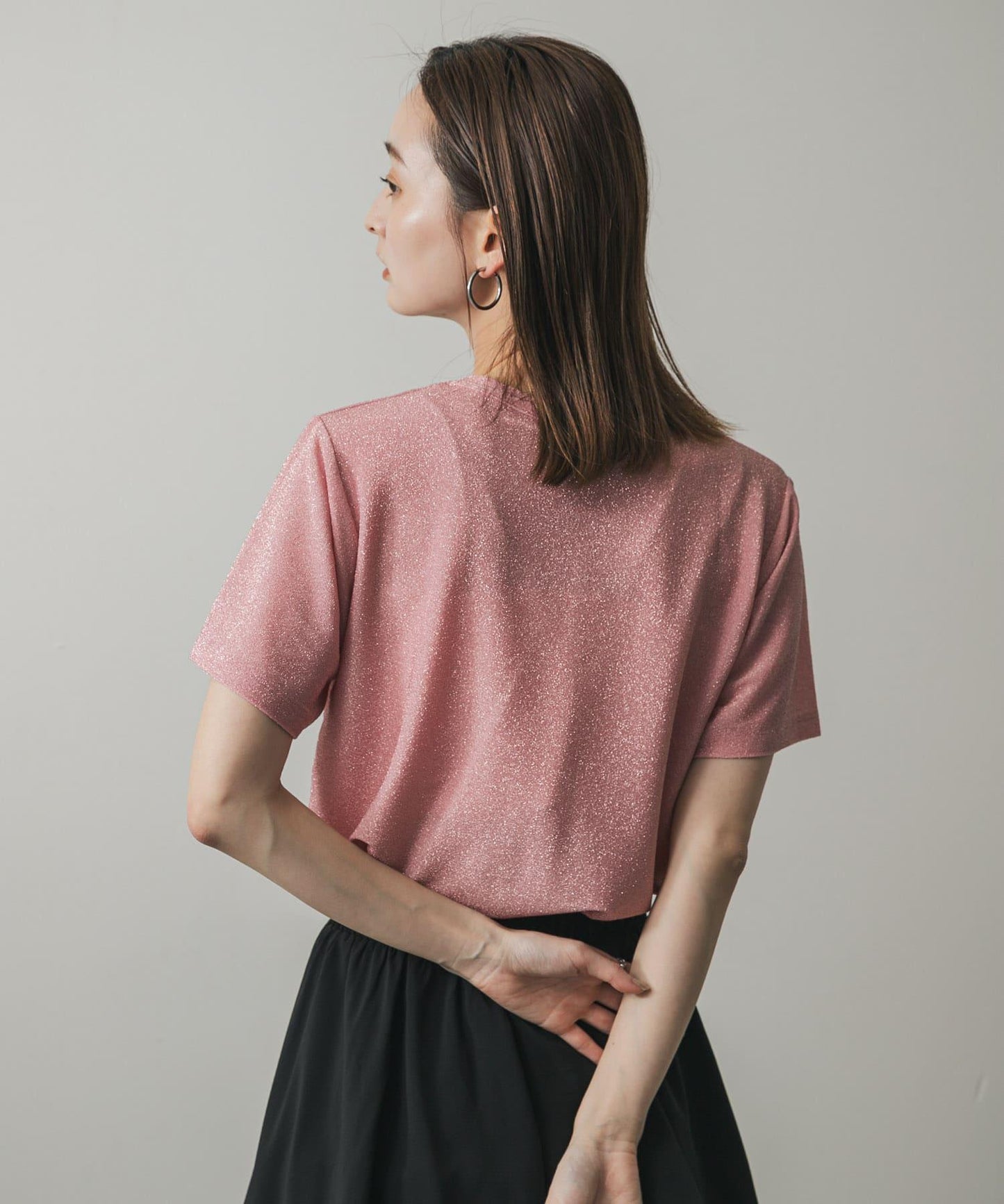 圓領亮絲短袖T恤