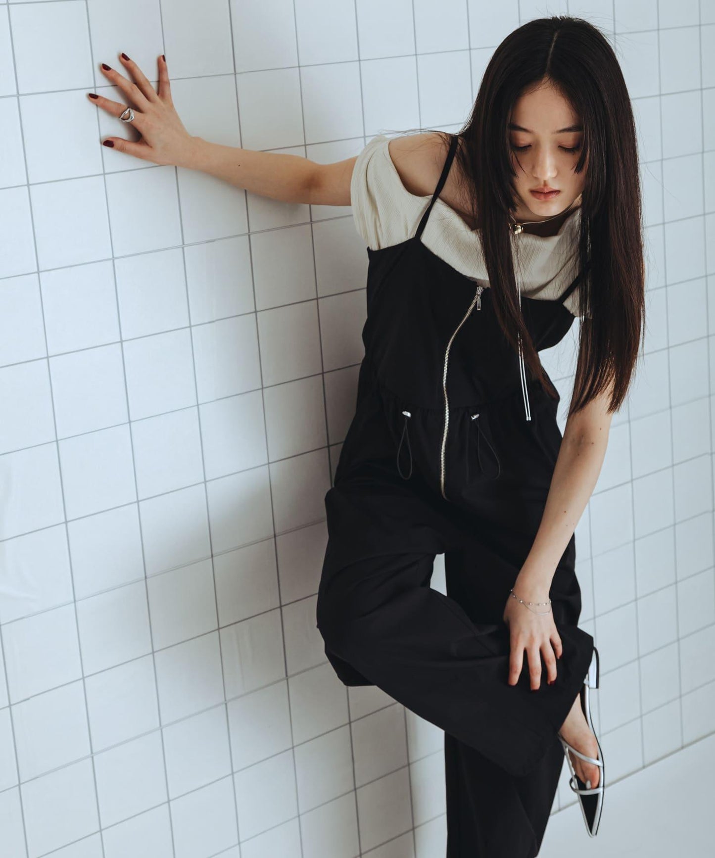 防潑水防紫外線收腰連體褲