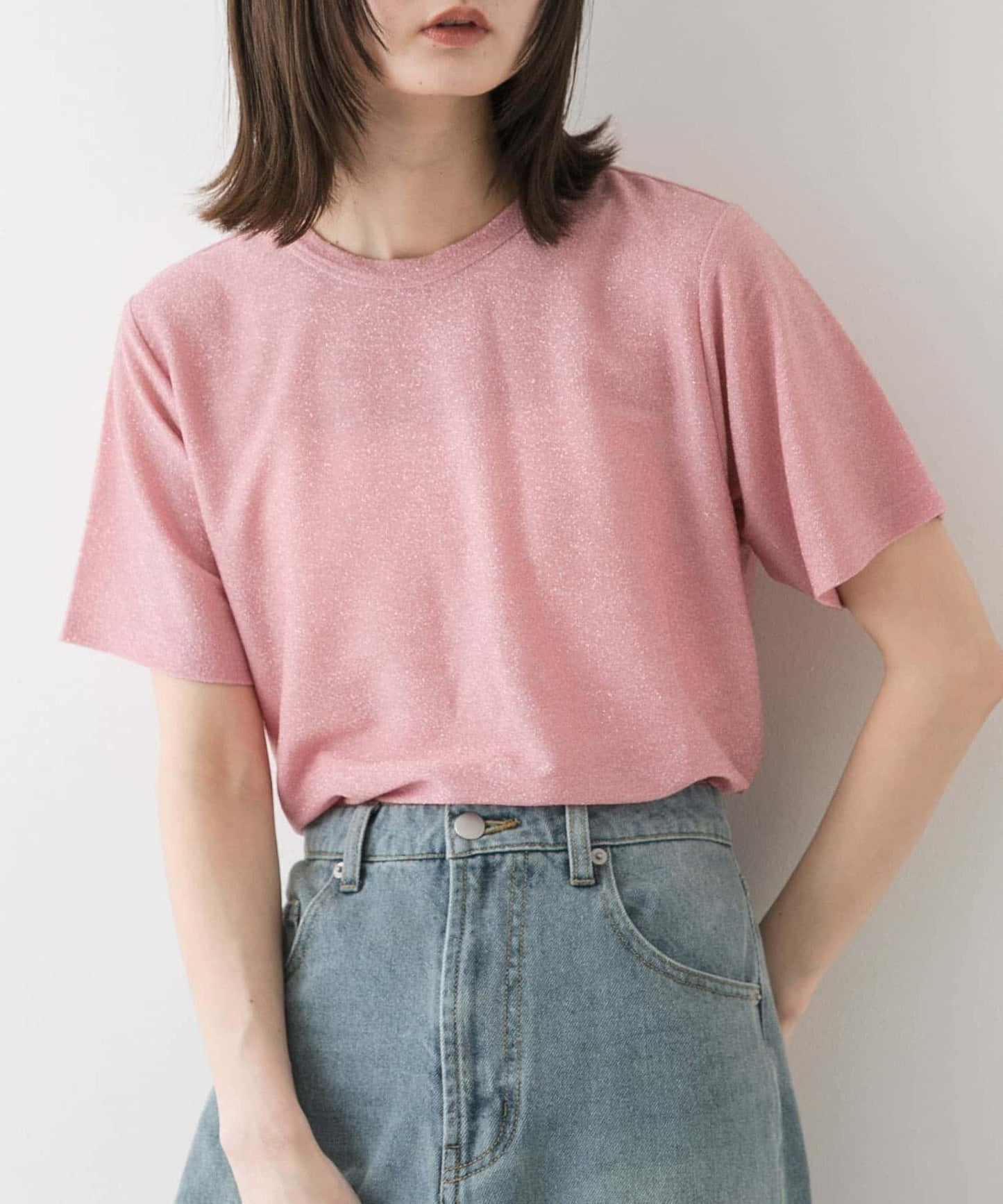 圓領亮絲短袖T恤