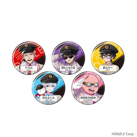《DOLZE社》_(57mm)_啞光工藝徽章01/站員款 完整套裝（全5種）（新繪插畫）【BOX/5個裝】