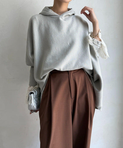 連帽斗篷針織衫