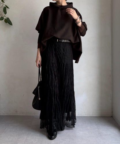 連帽斗篷針織衫