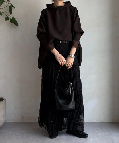 連帽斗篷針織衫