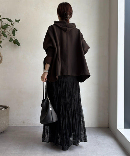 連帽斗篷針織衫