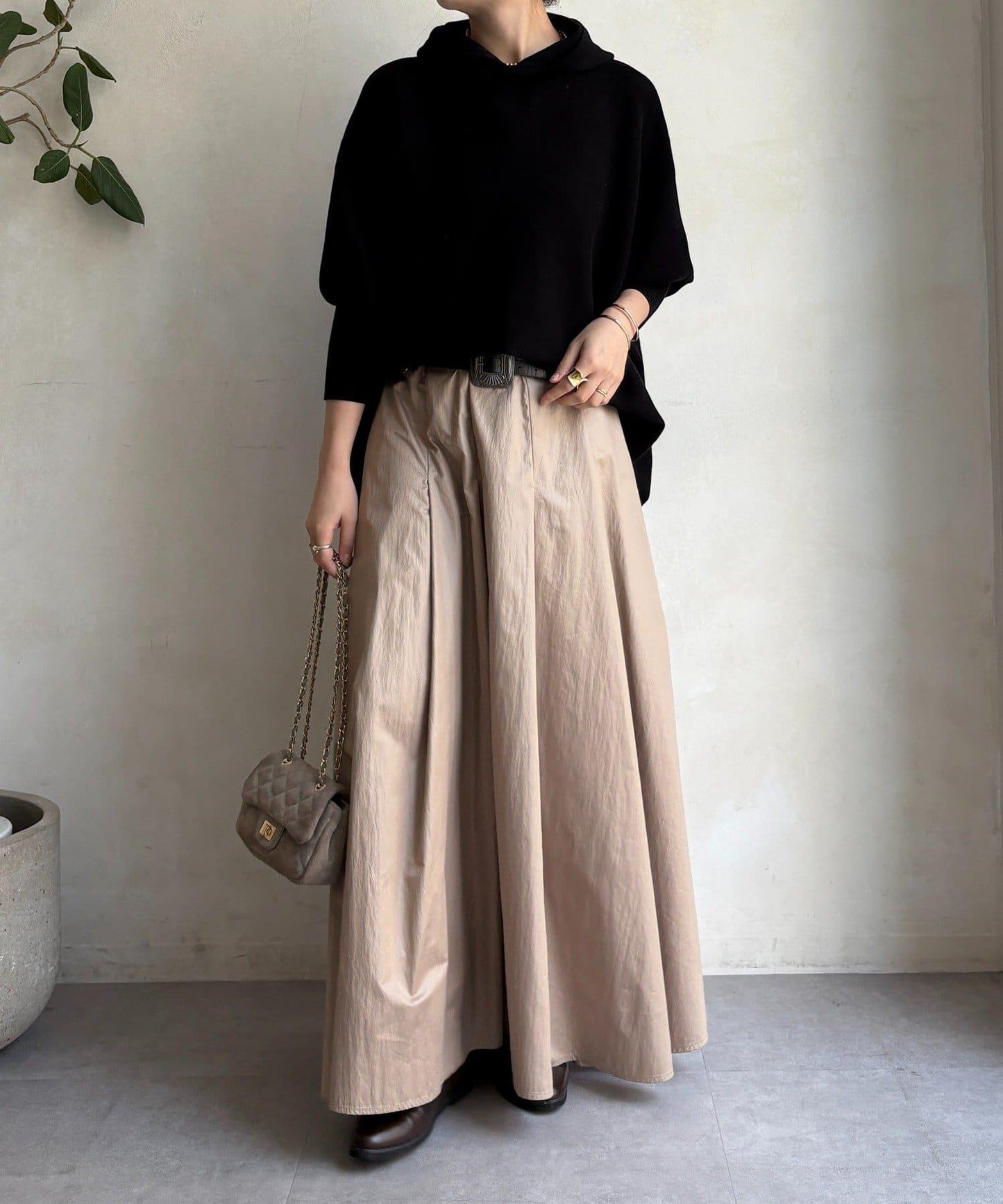 連帽斗篷針織衫