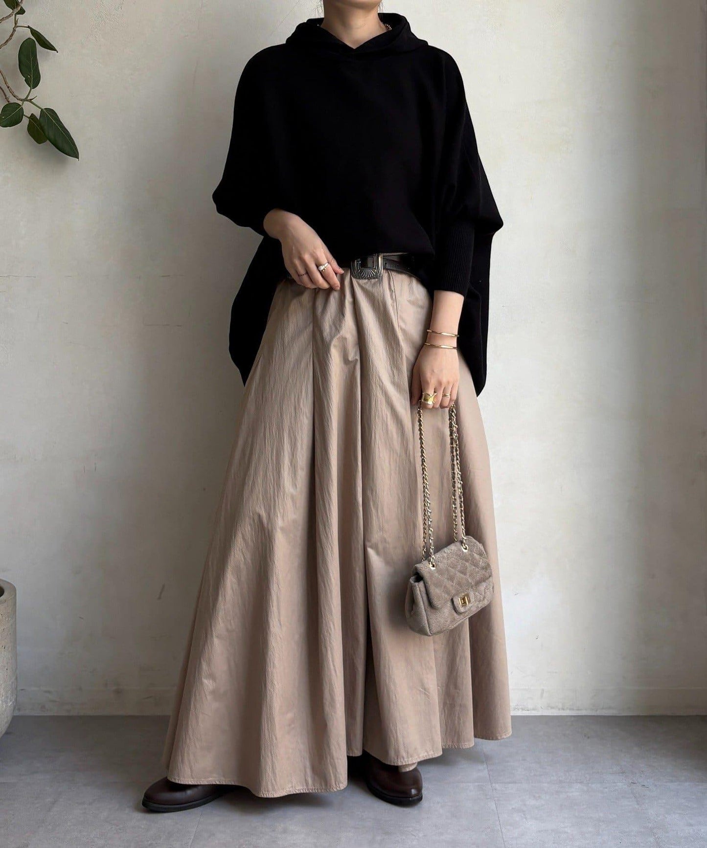 連帽斗篷針織衫