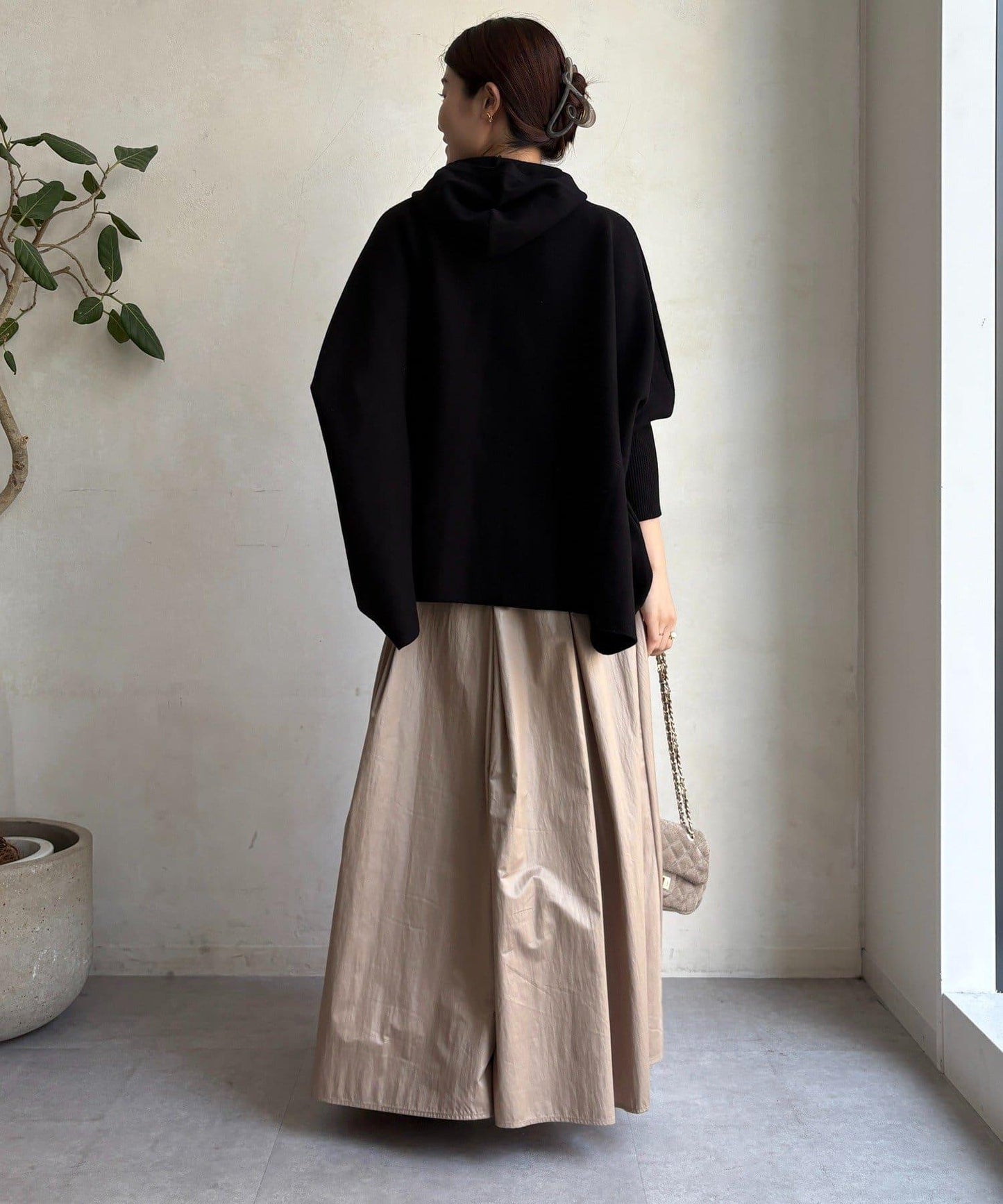 連帽斗篷針織衫