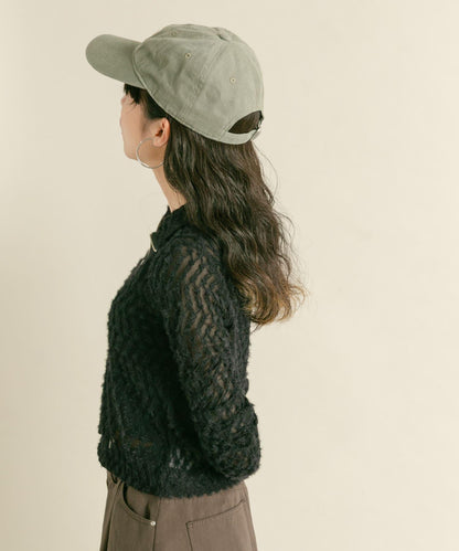 前拉鍊羽毛長袖T恤