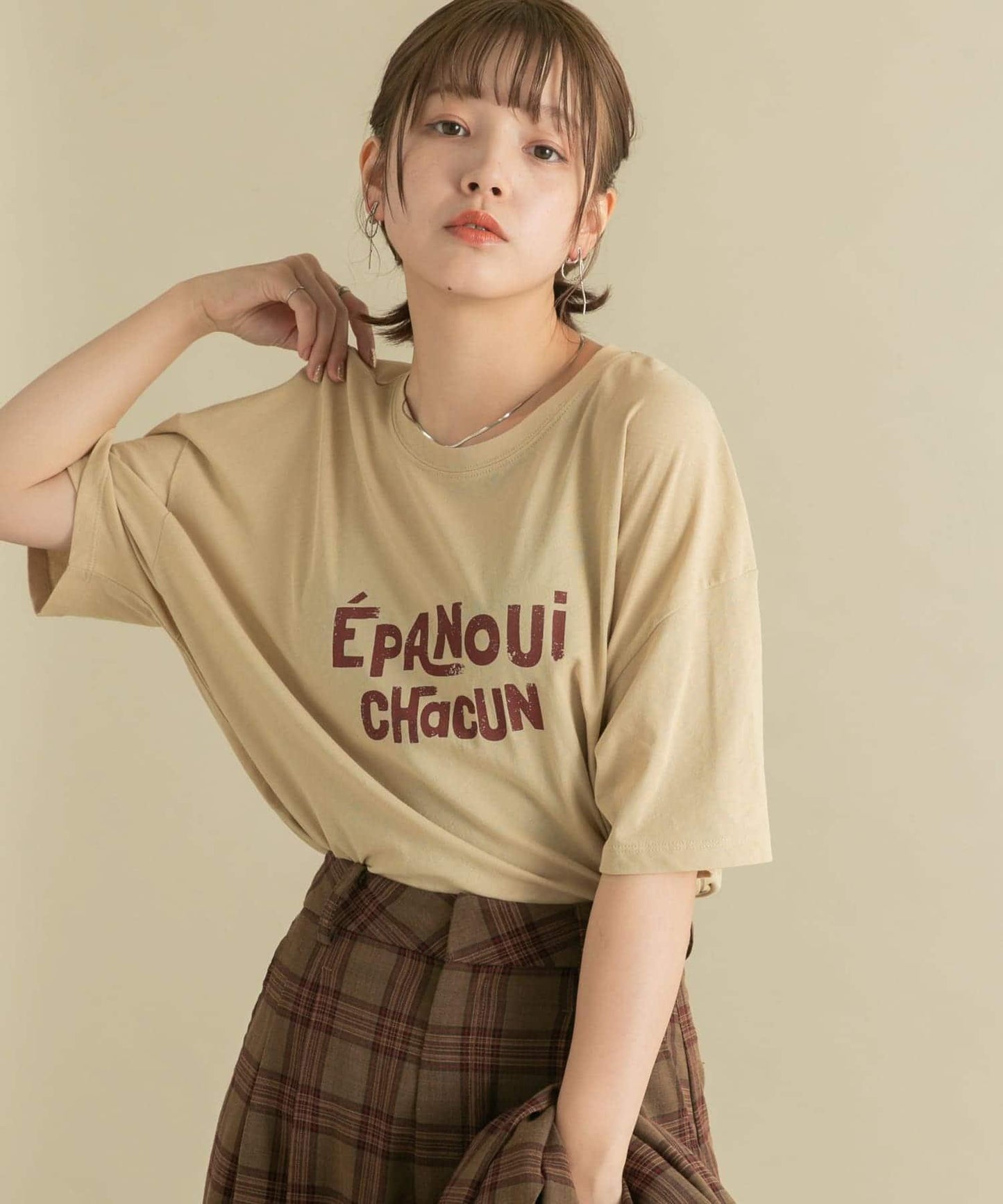 透視印花寬鬆T恤