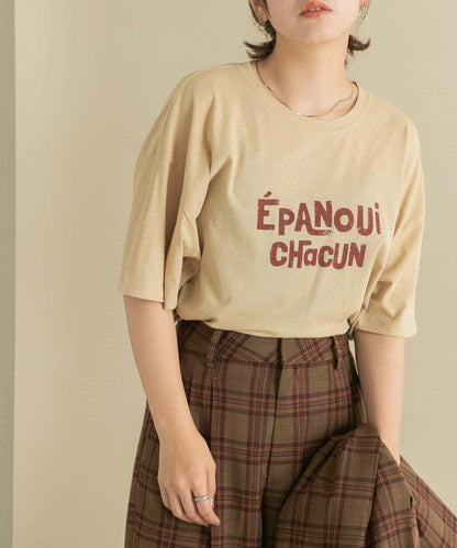 透視印花寬鬆T恤