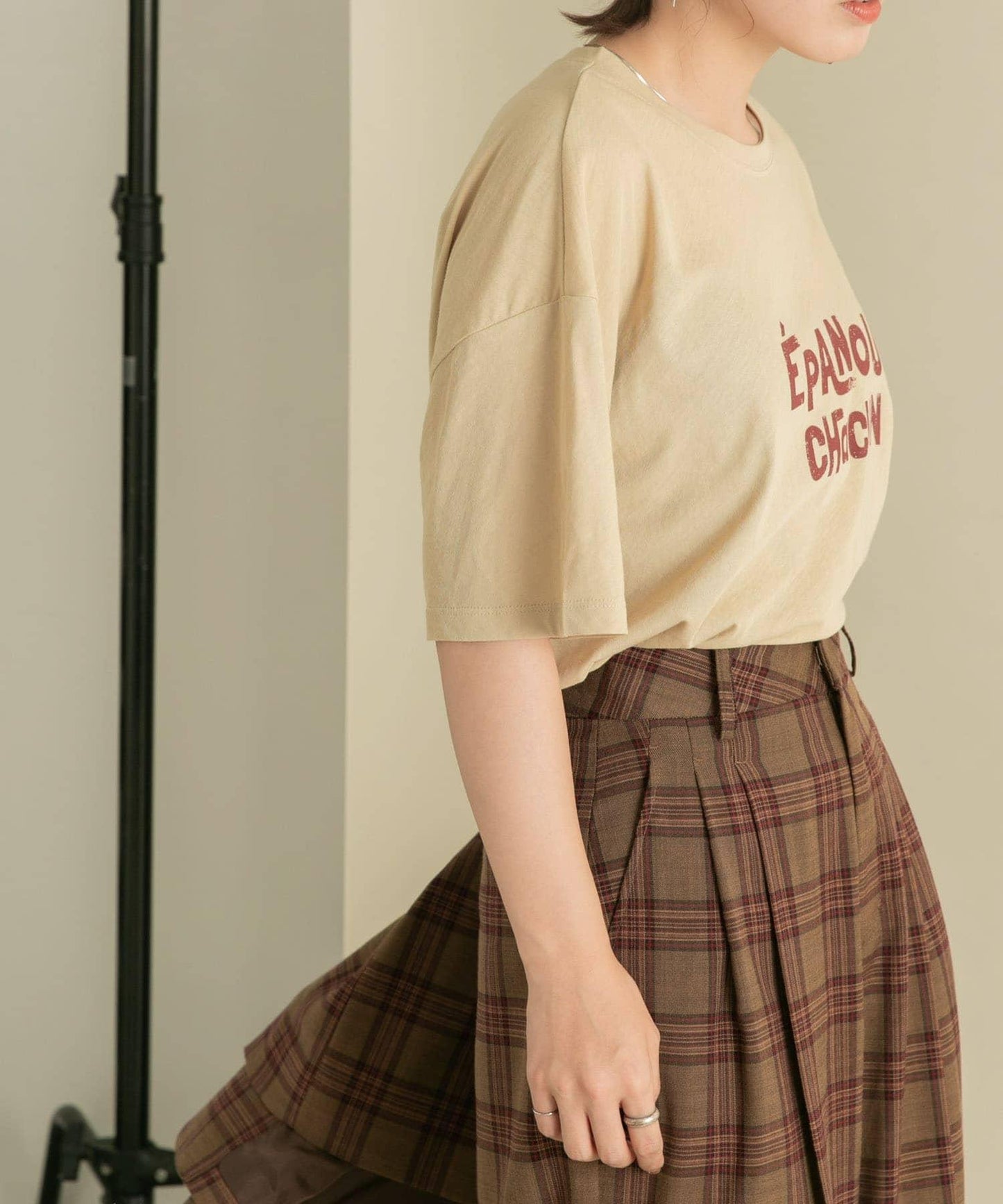 透視印花寬鬆T恤