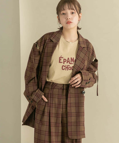 透視印花寬鬆T恤