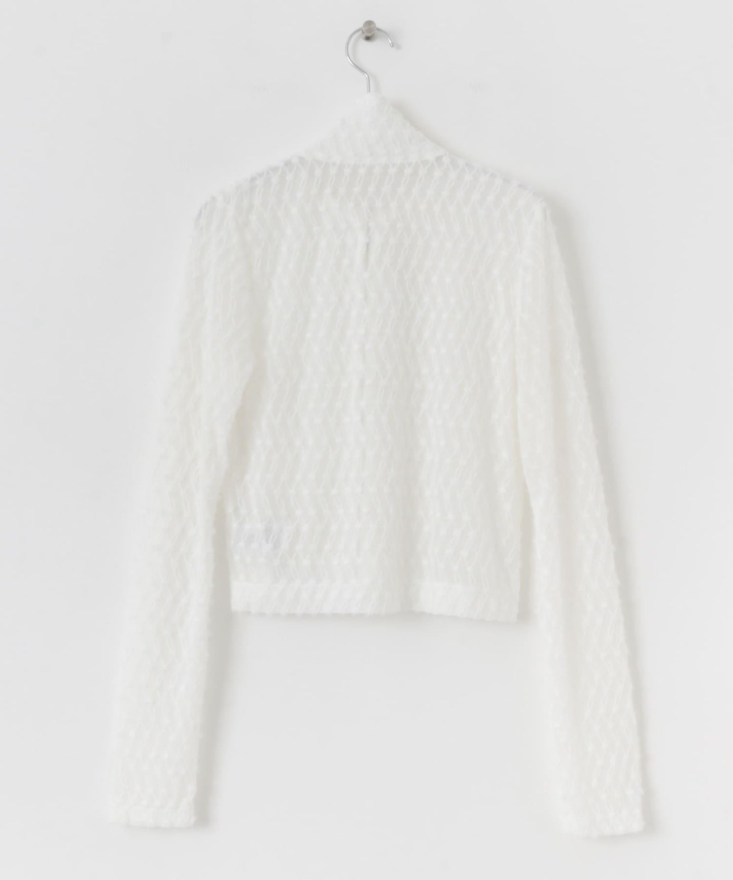 前拉鍊羽毛長袖T恤