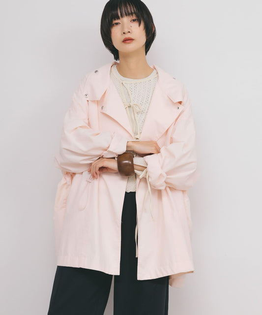 立領寬鬆尼龍夾克