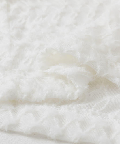 前拉鍊羽毛長袖T恤