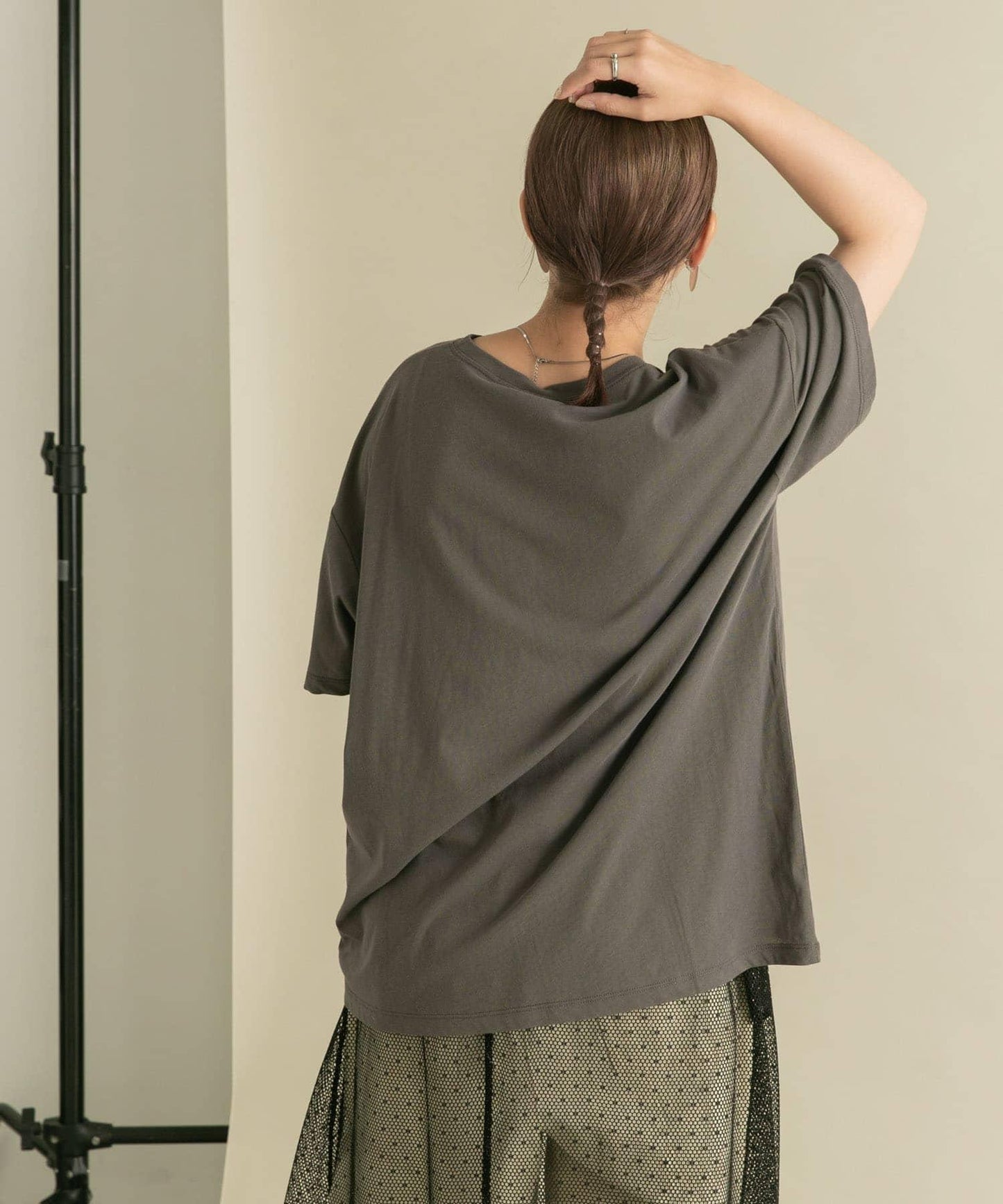 透視印花寬鬆T恤