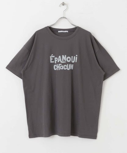 透視印花寬鬆T恤