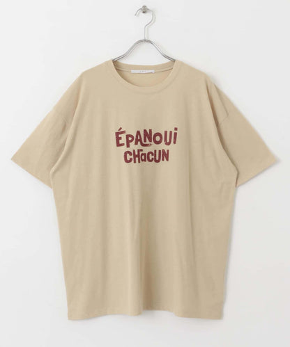 透視印花寬鬆T恤