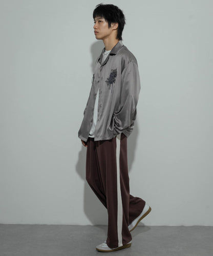 植物刺繡長袖襯衫