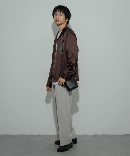 植物刺繡長袖襯衫