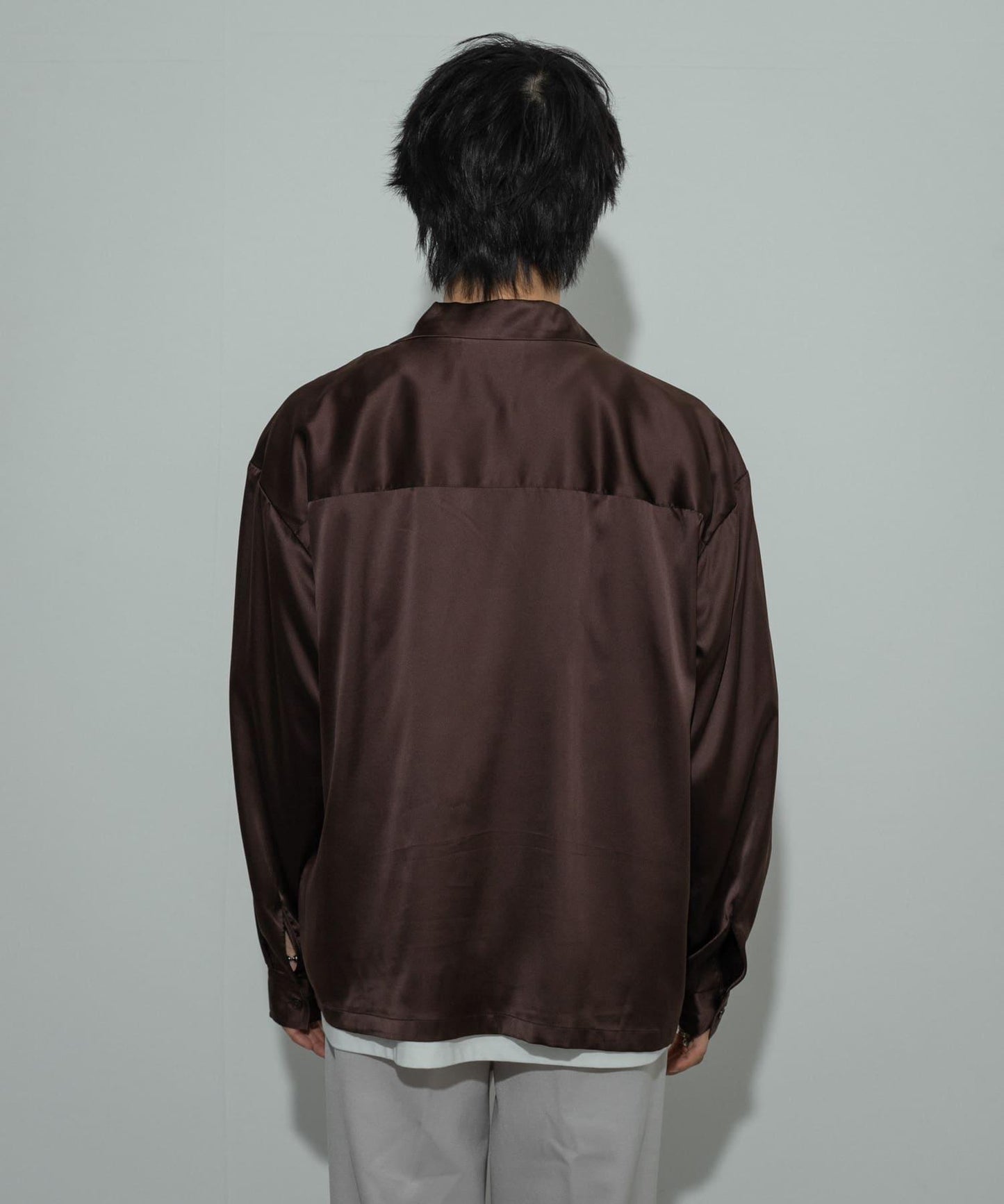 植物刺繡長袖襯衫