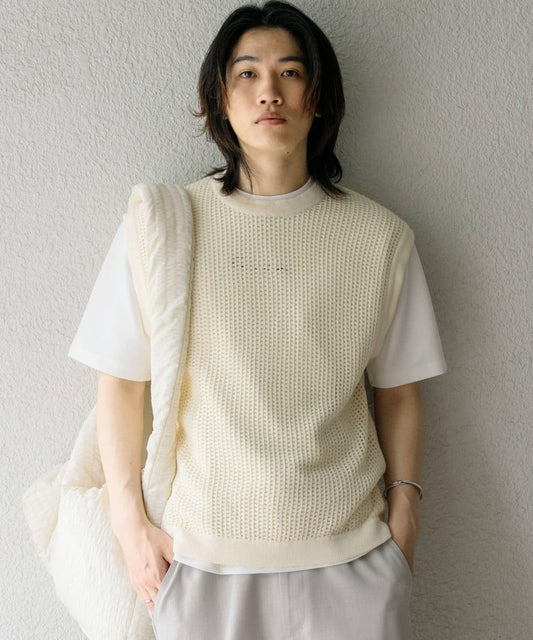 透視網紗針織背心